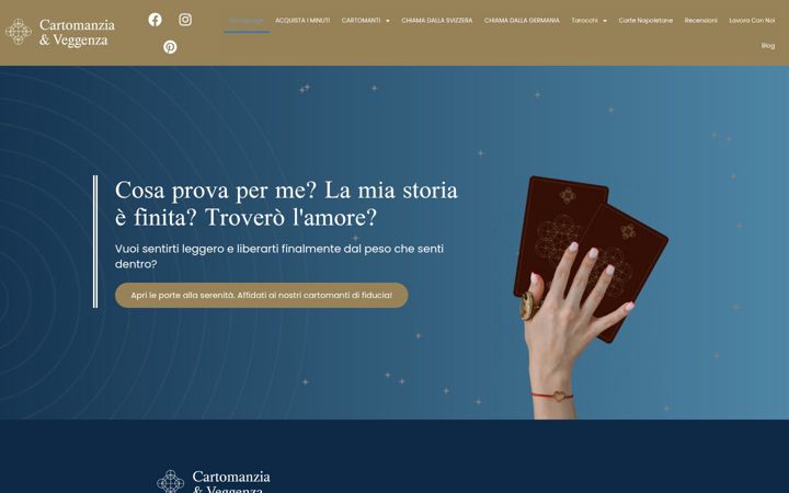 Screenshot of cartomanziaveggenza.com