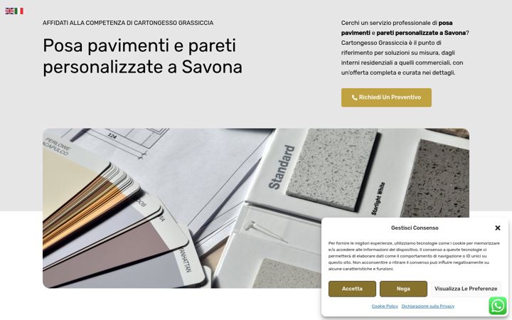 Screenshot of cartongessograssicciasas.com