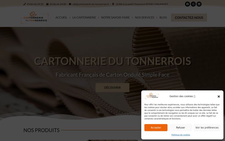 Ekrano kopija cartonnerie-du-tonnerrois.fr