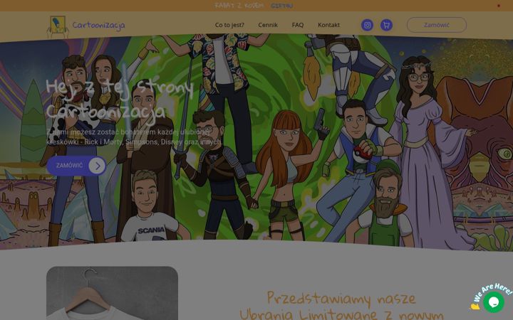 Snímek obrazovky cartoonizacja.pl