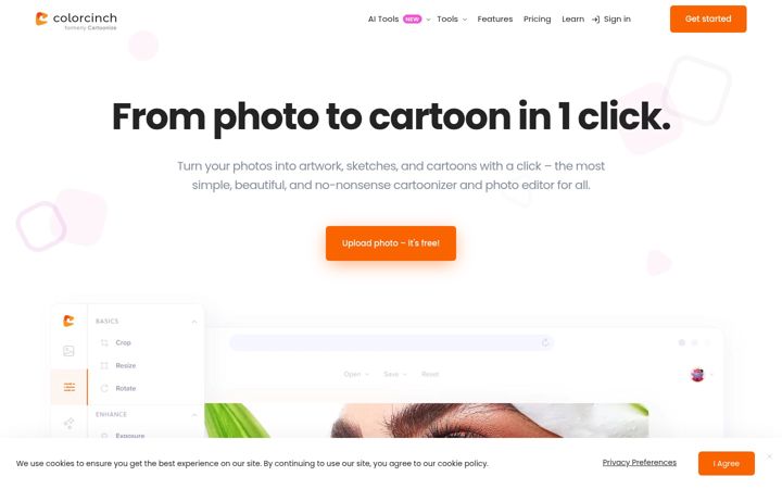Screenshot of cartoonize.net