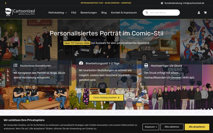 Screenshot of cartoonized.de