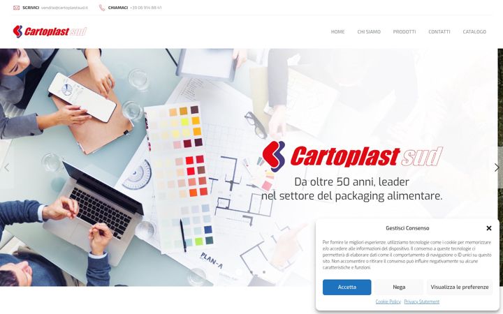 Screenshot of cartoplastsud.it