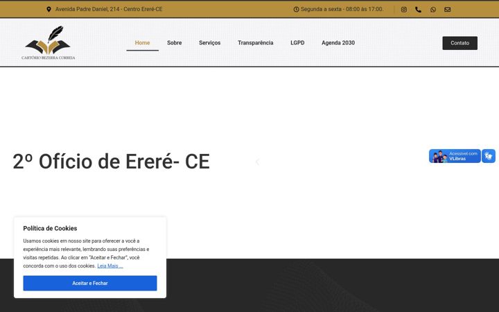 Screenshot of cartoriobezerracorreia.com.br