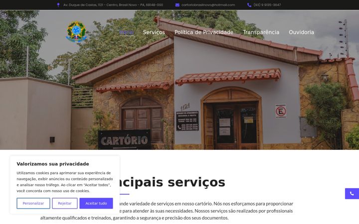 Zrzut ekranu cartoriobrasilnovo.com.br