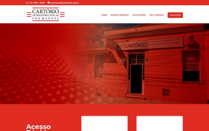 Screenshot of cartoriocivilsaomanuel.com.br