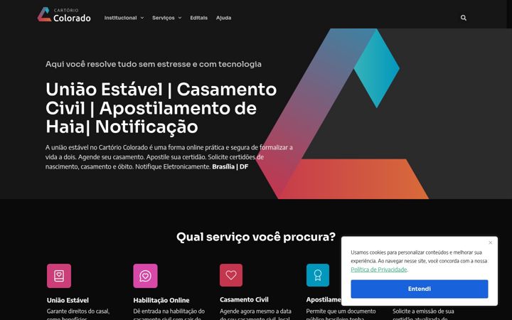 Zrzut ekranu cartoriocolorado.com.br