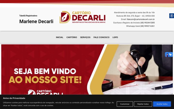 Zrzut ekranu cartoriodecarli.com.br