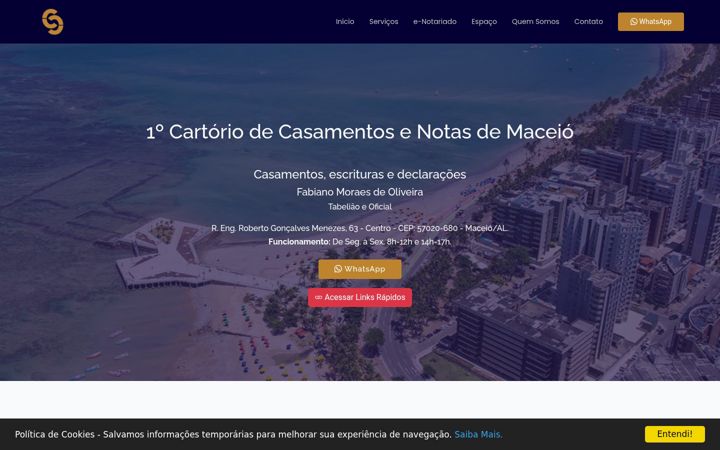 Zrzut ekranu cartoriodenotasdemaceio.com.br