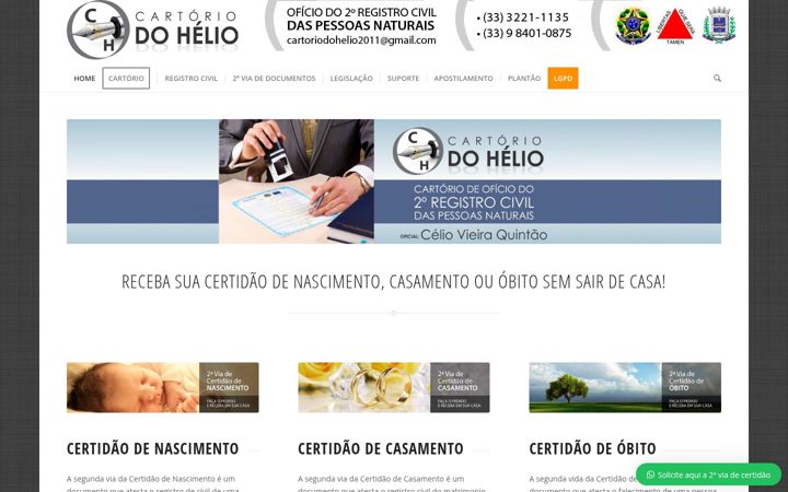 Zrzut ekranu cartoriodohelio.com.br