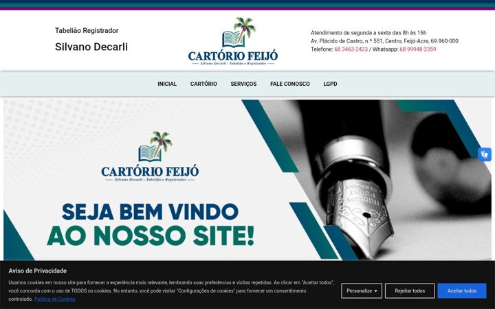 Captură de ecran a cartoriofeijo.com.br