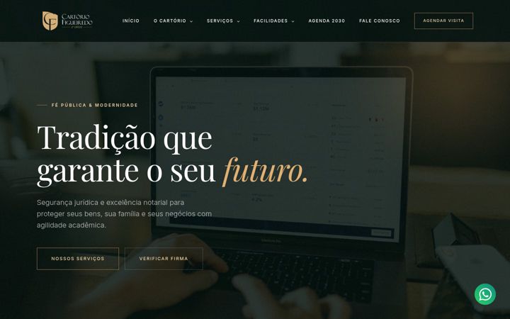 Captură de ecran a cartoriofigueiredo.com.br