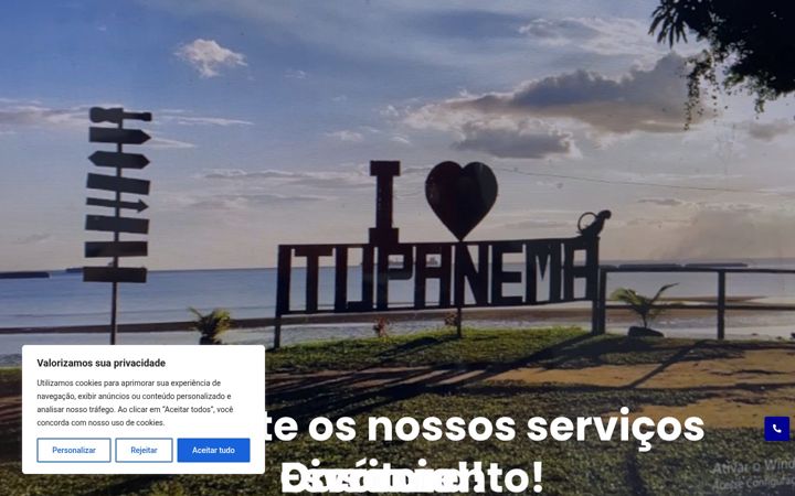 Captură de ecran a cartorioitupanema.com.br