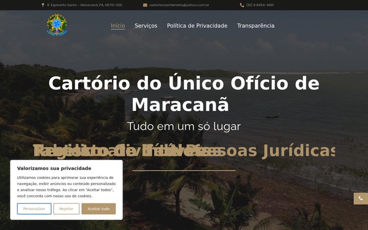 Screenshot of cartoriooacirferreira.com