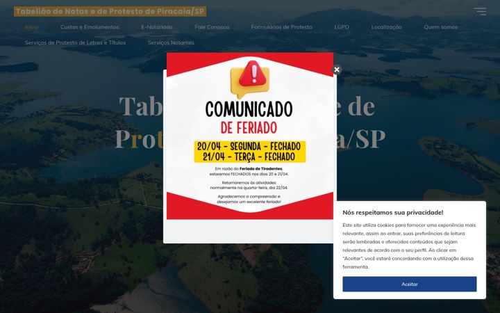 Skjámynd af cartoriopiracaia.com.br
