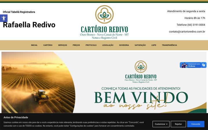 Screenshot of cartorioredivo.com.br