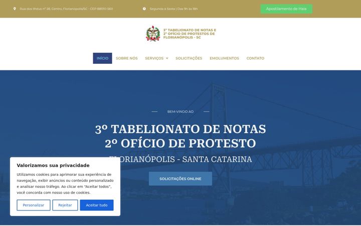Screenshot of cartoriosilvajardim.com.br