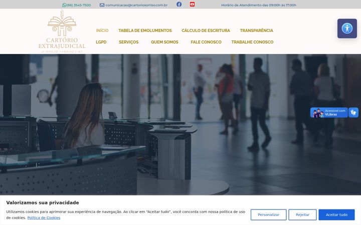 Screenshot of cartoriosorriso.com.br