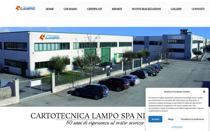 Screenshot of cartotecnicalampo.it