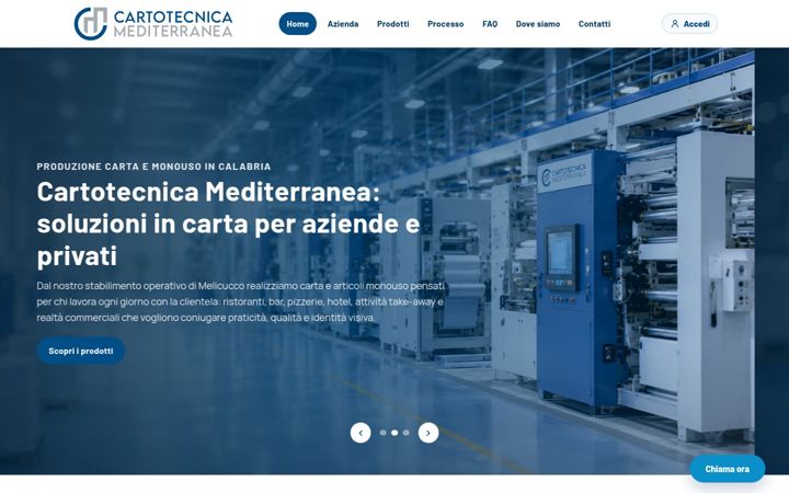 Screenshot of cartotecnicamediterranea.it