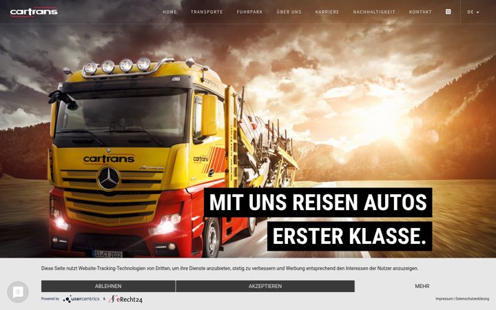 Screenshot of cartrans.de