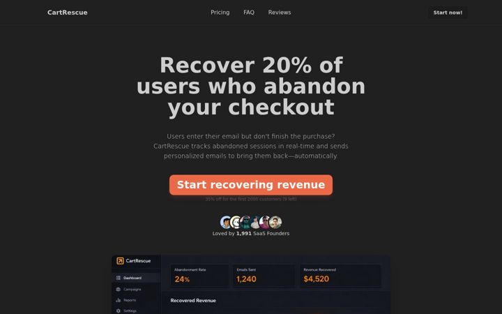 Screenshot of cartrescue.ink