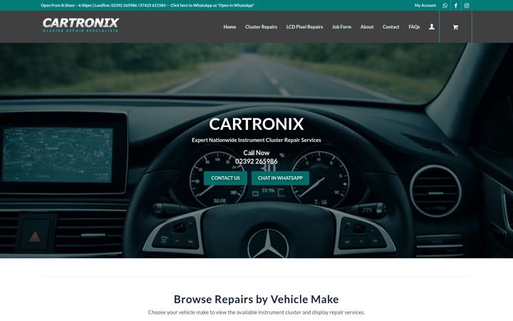 Screenshot of cartronix.co.uk