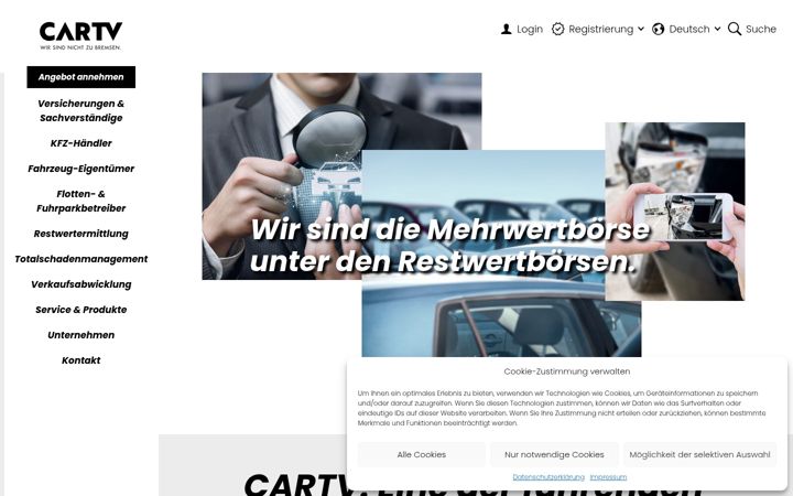 Screenshot of cartv.eu