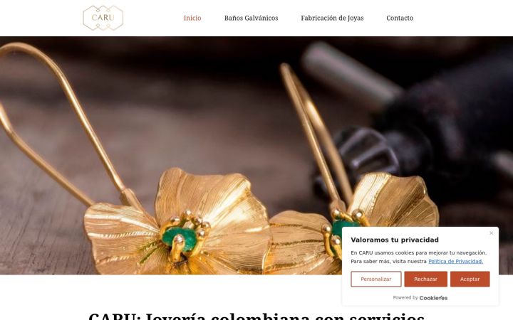 Screenshot of carujoyeria.com