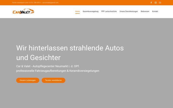 Screenshot von carundvalet.de