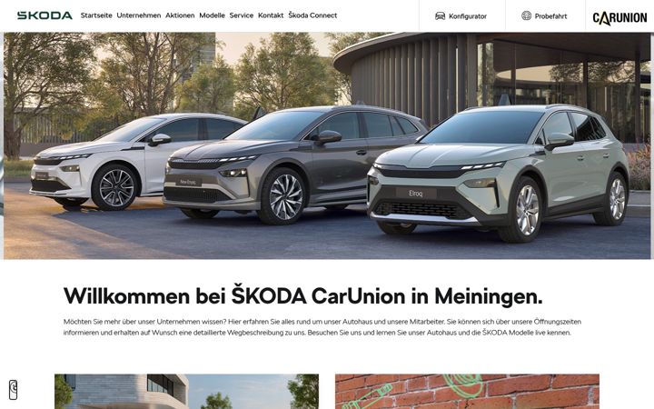 Screenshot of carunion.skoda-auto.de