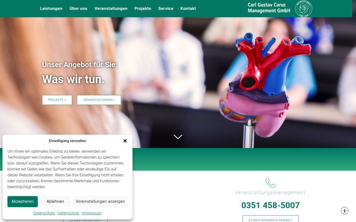 Screenshot of carus-management.de