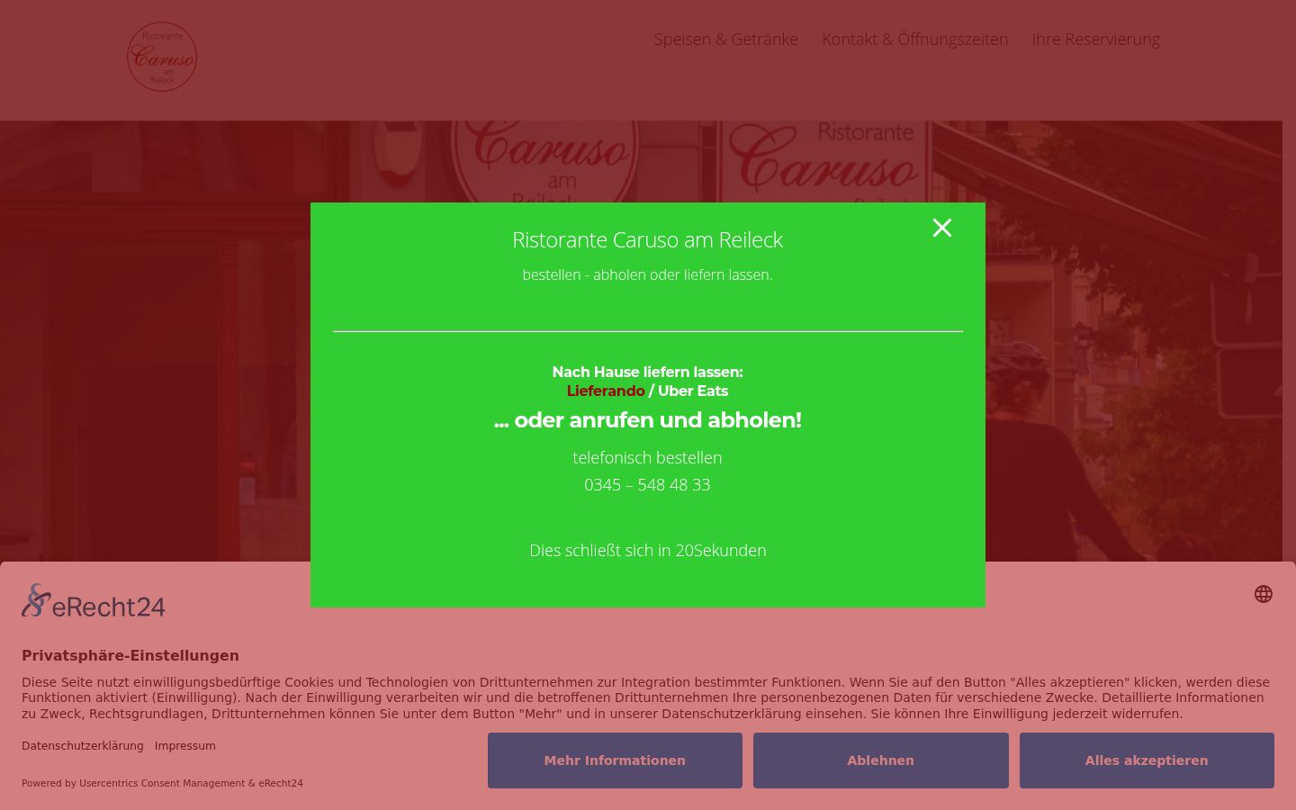 Screenshot tal-banner tal-kunsens muri qabel kwalunkwe interazzjoni