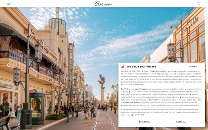 Screenshot of caruso.com