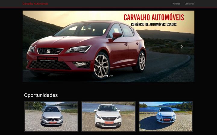 Screenshot of carvalhoautomoveis.com