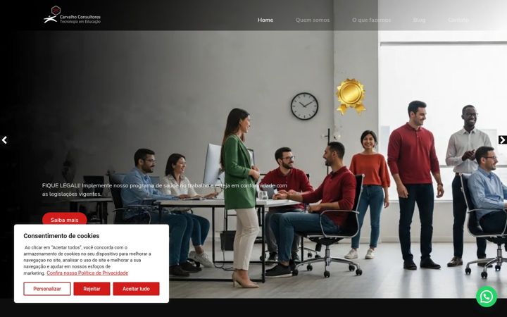 Screenshot of carvalhoconsultores.com