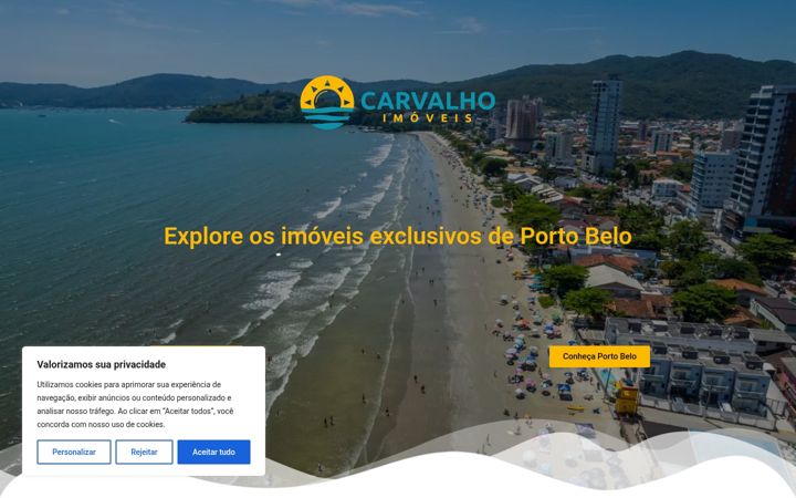 Screenshot stránky carvalhoimoveissul.com.br