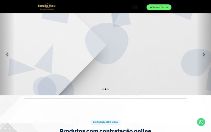 Screenshot stránky carvalhomunizseguros.com.br