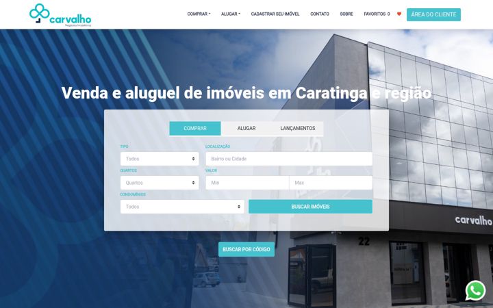 Screenshot of carvalhonegocios.com.br