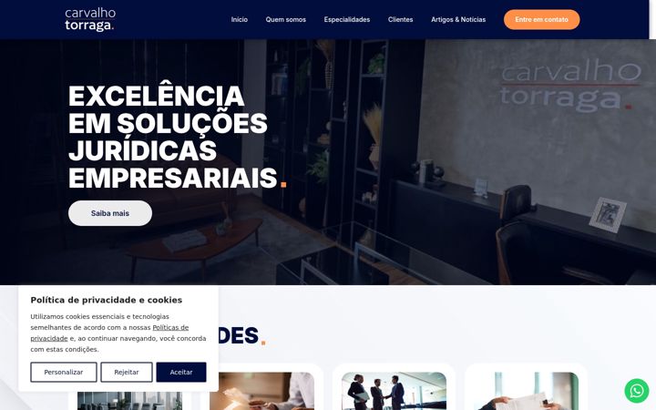 Screenshot of carvalhotorraga.com.br