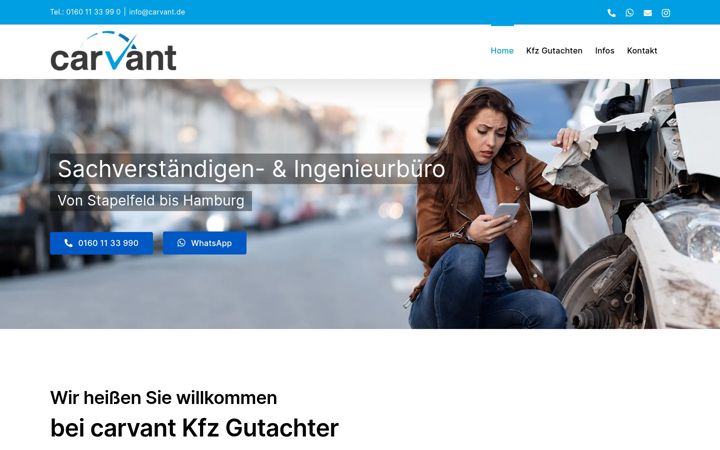 Screenshot of carvant.de