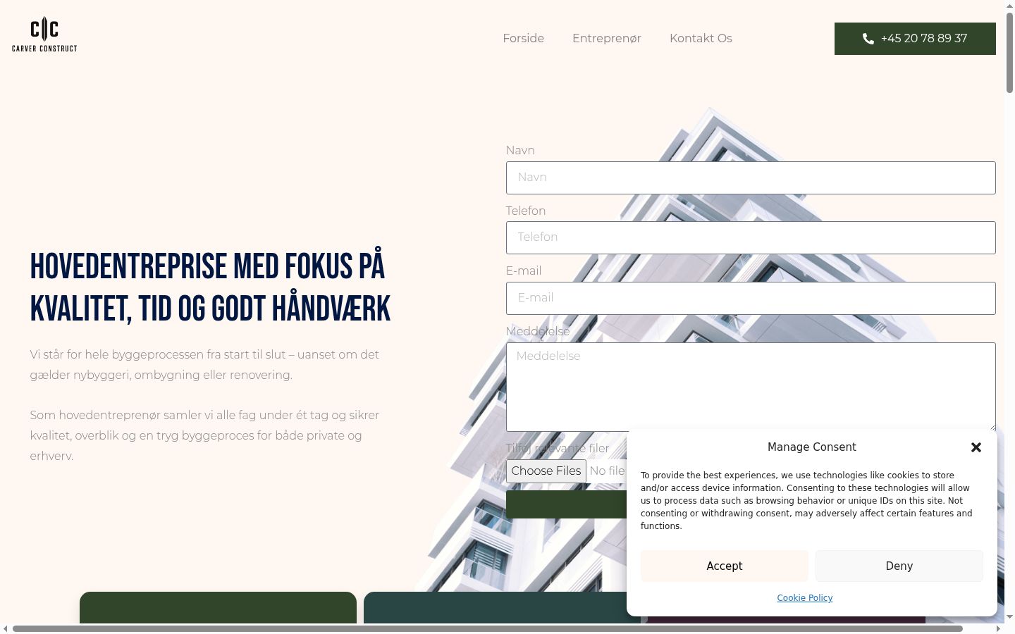 Screenshot tal-banner tal-kunsens muri qabel kwalunkwe interazzjoni