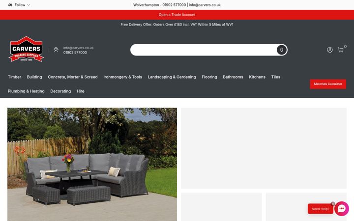 Screenshot of carvers.co.uk