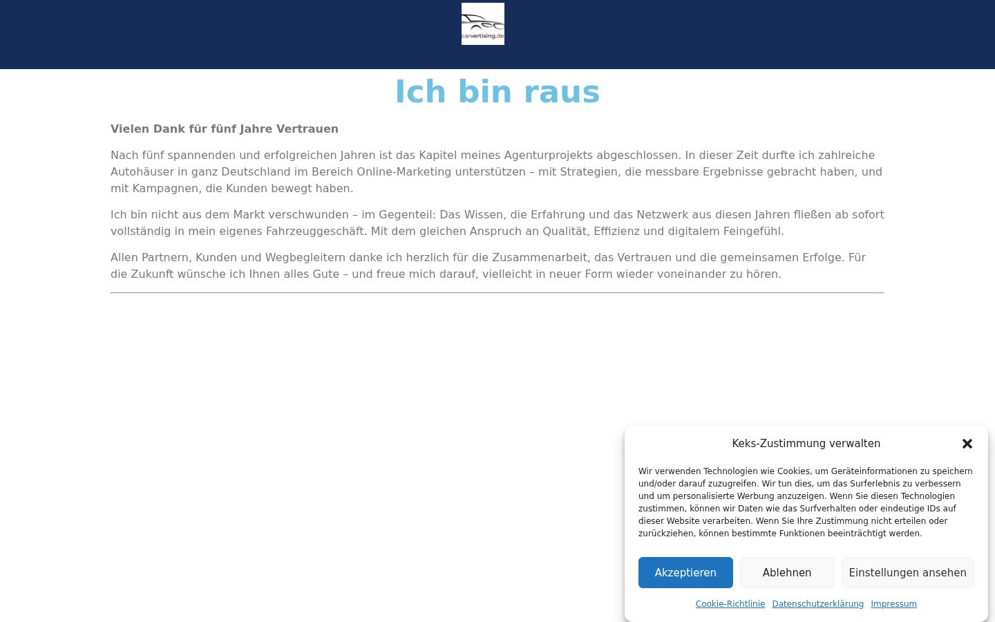 Screenshot tal-banner tal-kunsens muri qabel kwalunkwe interazzjoni