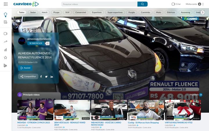 Screenshot of carvideo.com.br