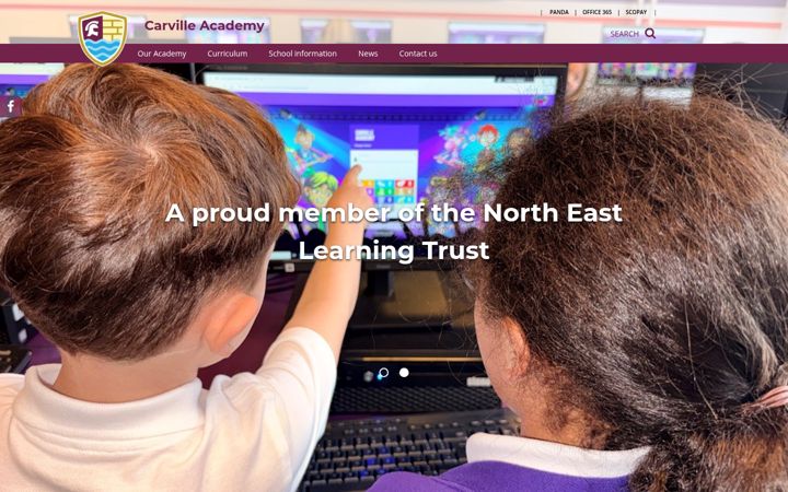 Screenshot of carvilleprimary.co.uk
