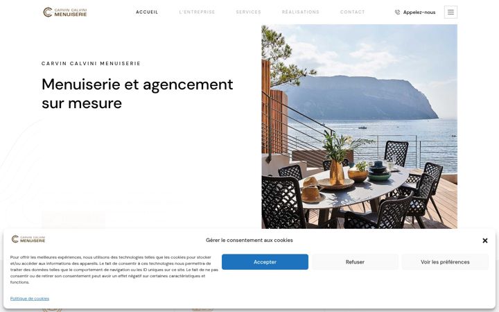 Screenshot of carvincalvinimenuiserie.fr