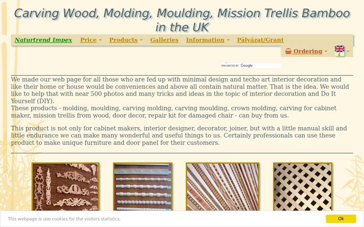 Screenshot of carvingwoodmoulding.co.uk