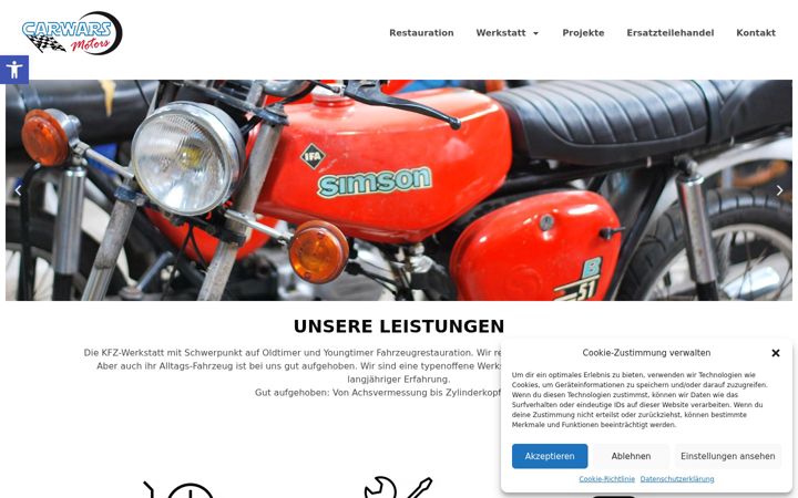 Screenshot of carwars-motors.de