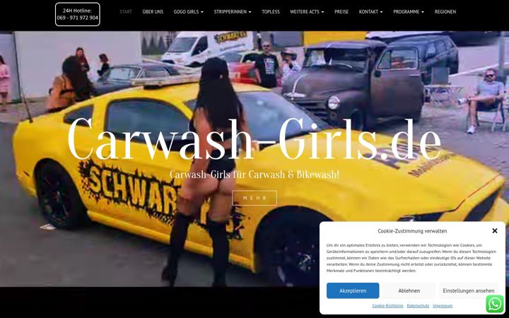 Snímek obrazovky carwash-girls.de
